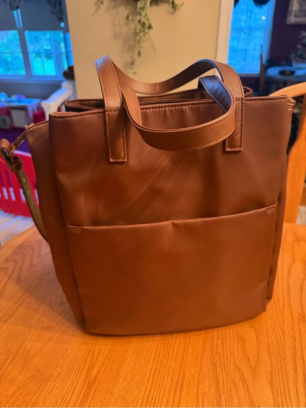 BEIS Brown Tote Bag with Adjustable Strap